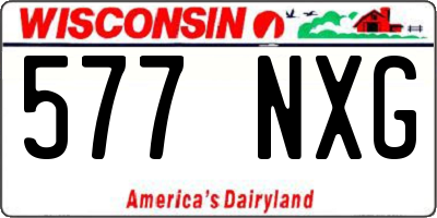 WI license plate 577NXG