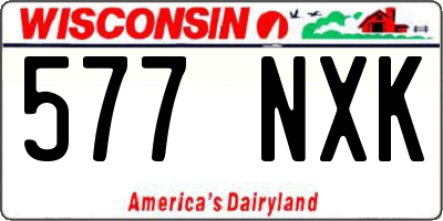 WI license plate 577NXK