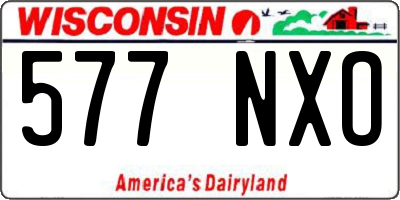 WI license plate 577NXO