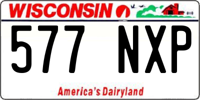 WI license plate 577NXP