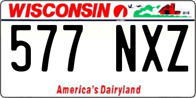 WI license plate 577NXZ