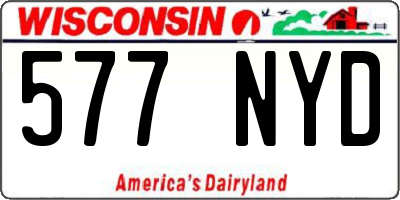 WI license plate 577NYD