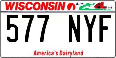 WI license plate 577NYF