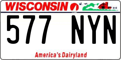 WI license plate 577NYN