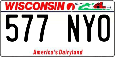 WI license plate 577NYO
