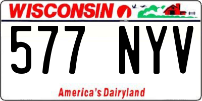WI license plate 577NYV