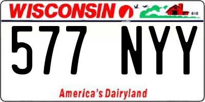 WI license plate 577NYY