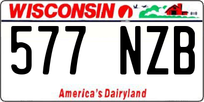 WI license plate 577NZB