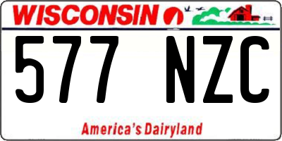 WI license plate 577NZC