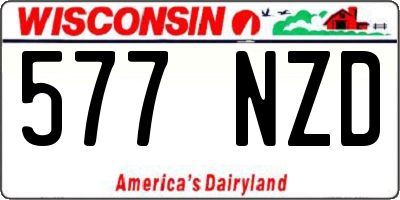 WI license plate 577NZD