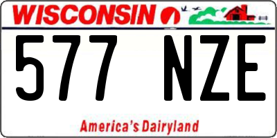 WI license plate 577NZE