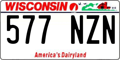 WI license plate 577NZN