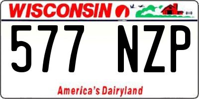 WI license plate 577NZP