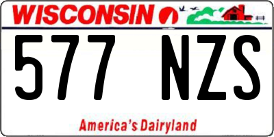 WI license plate 577NZS