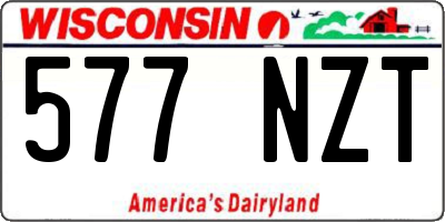 WI license plate 577NZT