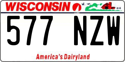 WI license plate 577NZW