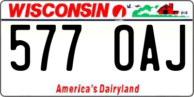 WI license plate 577OAJ