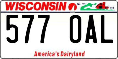 WI license plate 577OAL