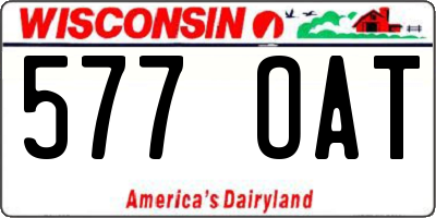 WI license plate 577OAT