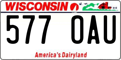 WI license plate 577OAU