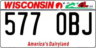 WI license plate 577OBJ