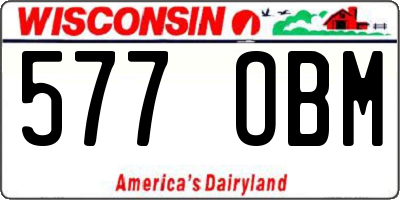 WI license plate 577OBM