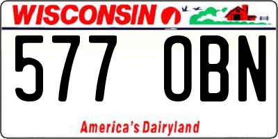 WI license plate 577OBN