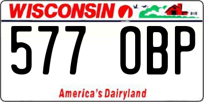 WI license plate 577OBP