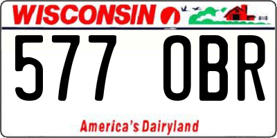 WI license plate 577OBR