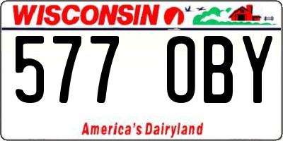 WI license plate 577OBY