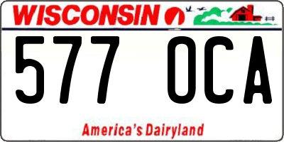 WI license plate 577OCA