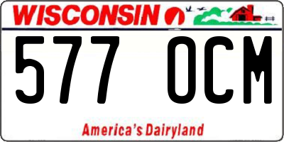 WI license plate 577OCM