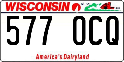 WI license plate 577OCQ