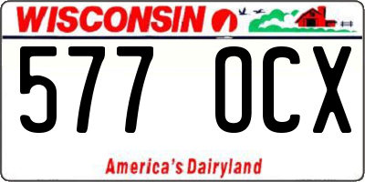 WI license plate 577OCX