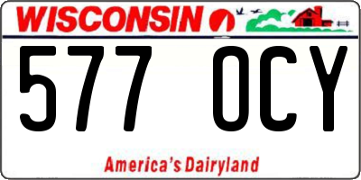 WI license plate 577OCY