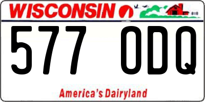 WI license plate 577ODQ