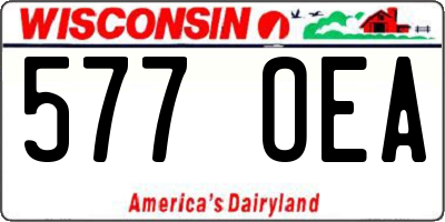 WI license plate 577OEA