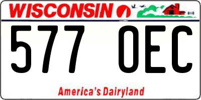 WI license plate 577OEC