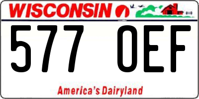WI license plate 577OEF