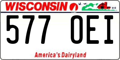 WI license plate 577OEI