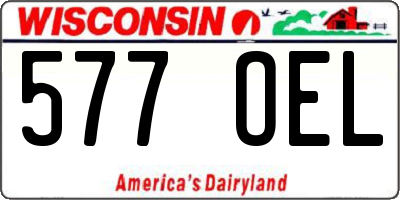 WI license plate 577OEL
