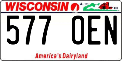 WI license plate 577OEN