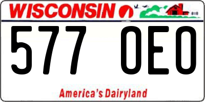 WI license plate 577OEO