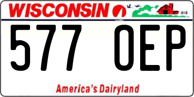 WI license plate 577OEP