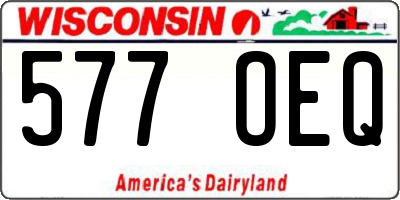 WI license plate 577OEQ