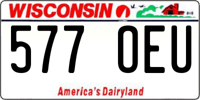 WI license plate 577OEU
