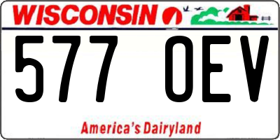 WI license plate 577OEV