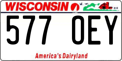 WI license plate 577OEY