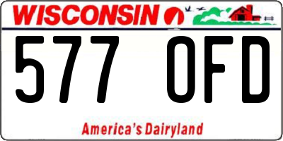 WI license plate 577OFD