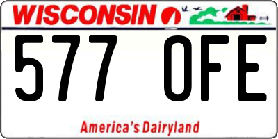 WI license plate 577OFE